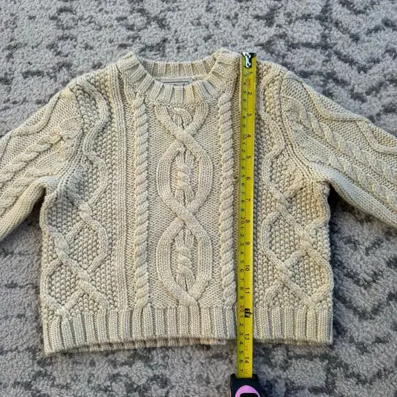 Vintage L.L.Bean Infant Fisherman Cable Knit
Sweater 12-18M Wool Blend Cream - Picture 4 of 5
